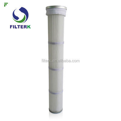 Filtro de pulso a chorro plisado de poliéster 178 mm x 1000 mm 99,99 % de eficiencia