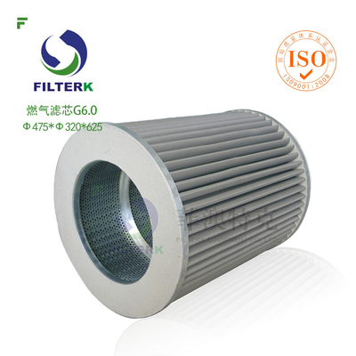 G6.0 Elemento de filtro de gas para filtro de gas natural fabricado WX154 / WX257 Reemplazo