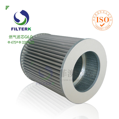 G6.0 Elemento de filtro de gas para filtro de gas natural fabricado WX154 / WX257 Reemplazo
