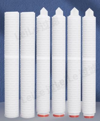 Cartucho de filtro plisado de PTFE hidrofílico de alto flujo resistente a químicos