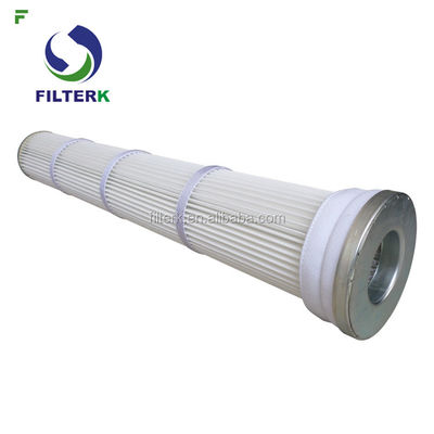 Filtro de pulso a chorro plisado de poliéster 178 mm x 1000 mm 99,99 % de eficiencia